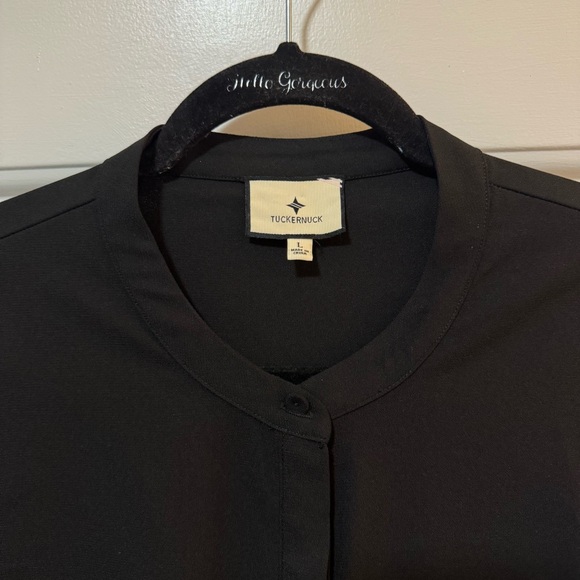 Tuckernuck Royal Shirt Mini Dress Crepe Women Size Large Black - Picture 3 of 7